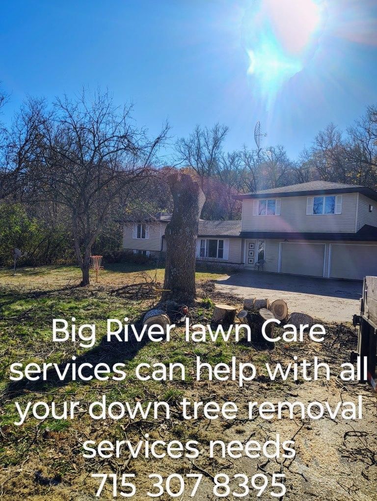 Tree Removal for Big River lawn Care services and snow LLC in Wausau, WI